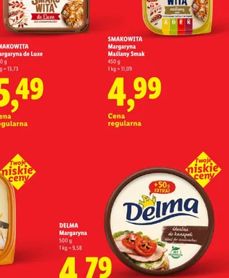 Margaryna Smakowita de Luxe promocja w Lidl