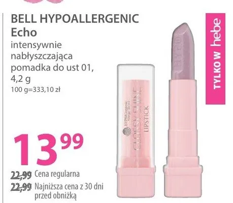 Echo intensywnie nabłyszczająca pomadka do ust 01 promocja w Hebe