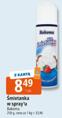 Śmietanka w spray'u promocja w Leclerc