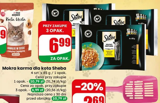 Mokra karma dla kota z cielęciną promocja w Dino