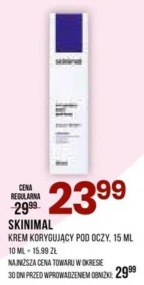 Krem Skinimal krem korygujący pod oczy 15 ml promocja w Drogerie Natura