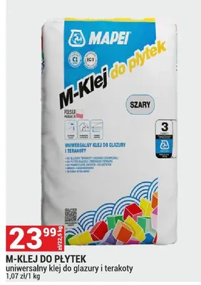Klej M-KLEJ DO PŁYTEK uniwersalny klej do glazury i terakoty promocja w Merkury Market