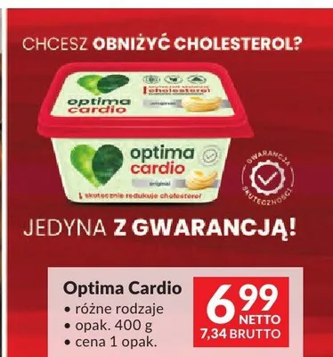 Optima Cardio margaryna roślinna promocja w Makro