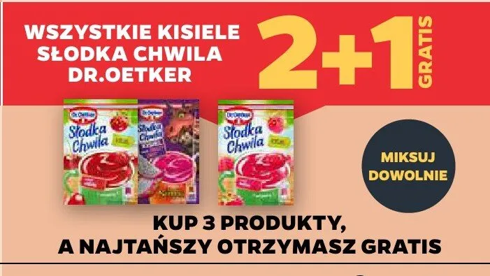 Kisiel Słodka Chwila 2+1 GRATIS promocja w Netto