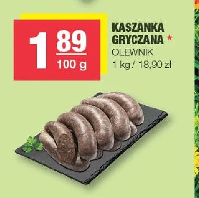 Kaszanka gryczana Olewnik promocja w SPAR