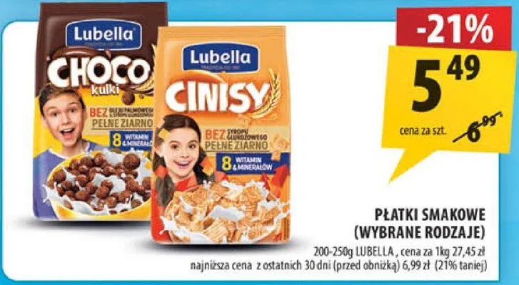 Płatki śniadaniowe Choco, Cinisy promocja w Arhelan
