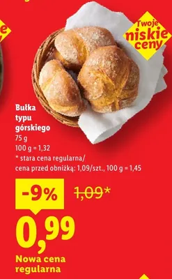 Bułka typu górskiego promocja w Lidl