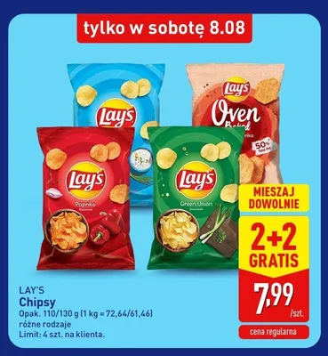Chipsy Lay's solone promocja w Aldi