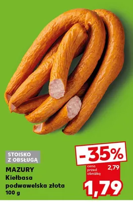 Kiełbasa mazury podwawelska złota promocja w Kaufland