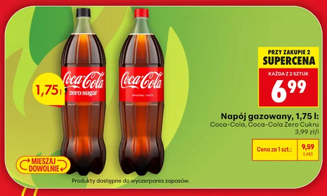 Napój gazowany Coca-Cola Zero Cukru promocja w Biedronka