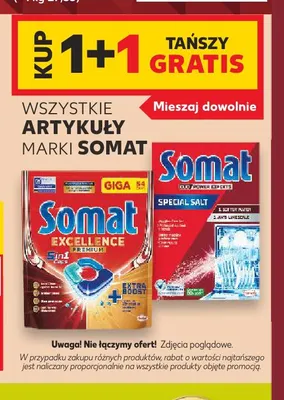 Kapsułki do zmywarki Somat Excellence 5in1 Caps promocja w Kaufland