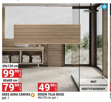 Dekor Toja Beige 40x120 cm promocja w Merkury Market