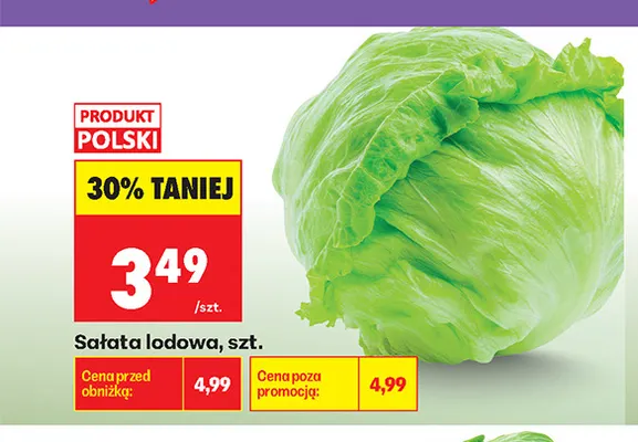 Sałata lodowa promocja w Biedronka