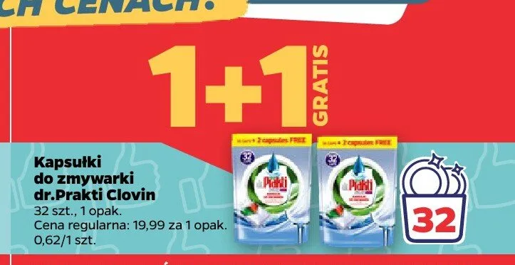 Kapsułki do zmywarki dr.Prakti Clovin promocja w Netto