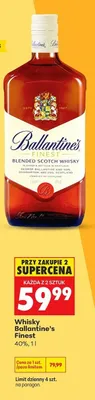Whisky Ballantine's Finest promocja w Biedronka