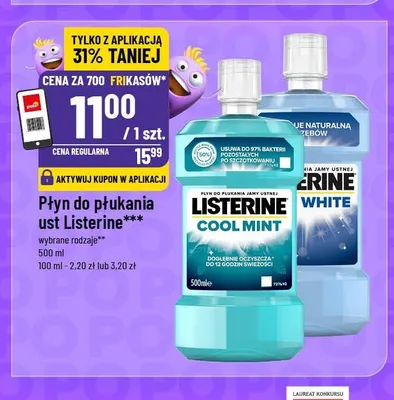 Płyn do płukania ust Listerine Stay White promocja w POLOmarket