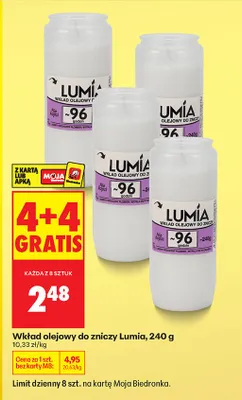 Wkład olejowy do znicza promocja w Biedronka