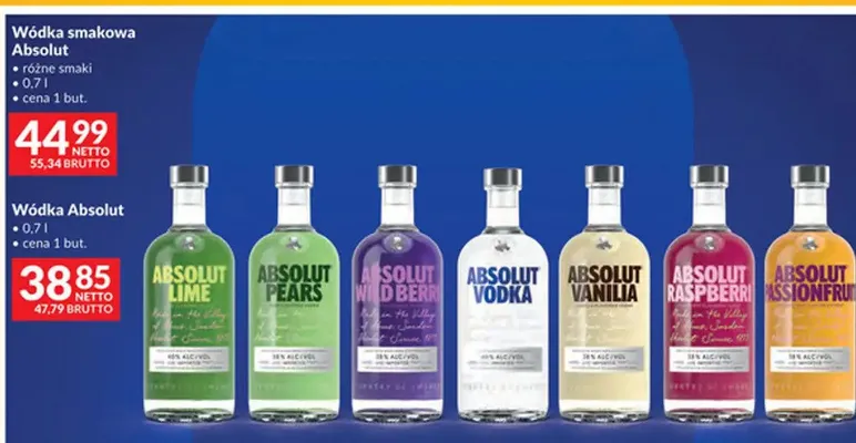 Wódka smakowa Absolut różne smaki promocja w Makro