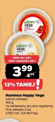 Hummus pomidorowy Happy Vege promocja w Netto