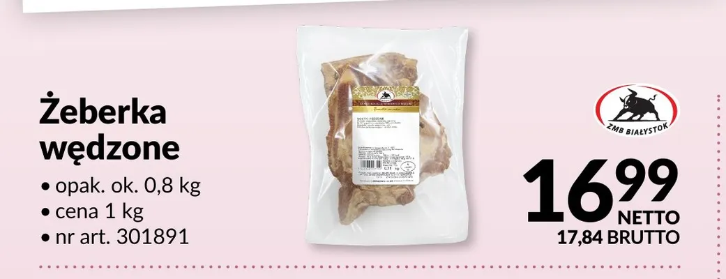 Żeberka wędzone ZMB Białystok promocja w Makro