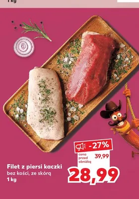 Filet z piersi kaczki bez kości ze skórą promocja w Kaufland
