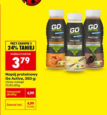 Napój proteinowy Go Active promocja w Biedronka