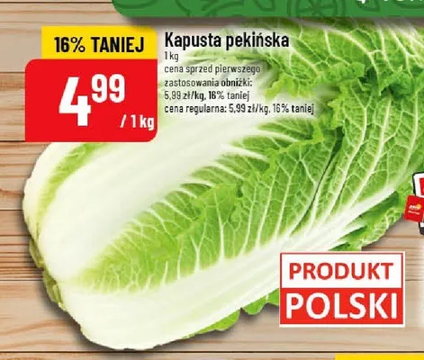 Kapusta pekińska promocja w POLOmarket