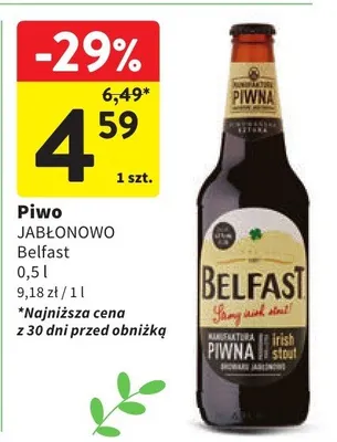 Piwo Belfast promocja w Intermarche
