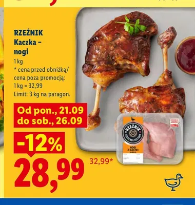 Kaczka nogi Rzeźnik promocja w Lidl