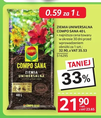 Ziemia uniwersalna Compo Sana promocja w Selgros