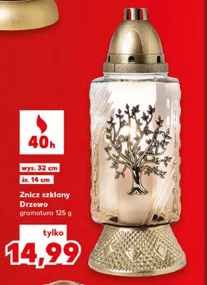 Znicz szklany Drzewo promocja w Kaufland