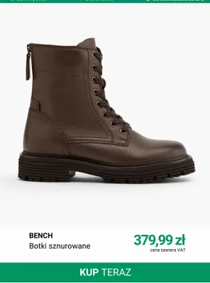 Botki sznurowane Bench promocja w Deichmann