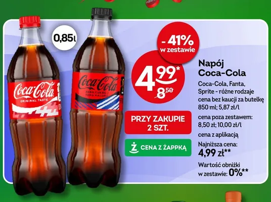 Napój Coca-Cola Zero Cukru promocja w Żabka