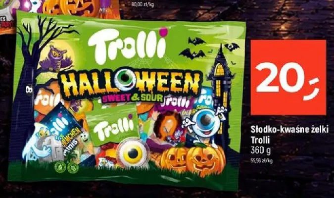 Słodko-kwaśne żelki Trolli promocja w Dealz