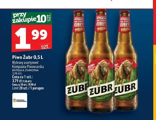 Piwo Żubr promocja w TOPAZ
