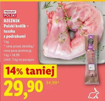 Polski królik tuszka z podrobami Rzeźnik promocja w Lidl