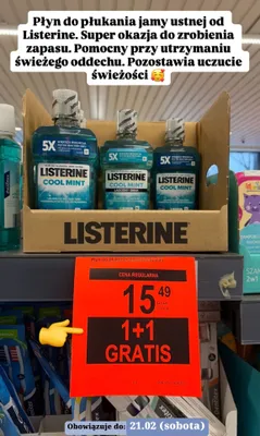 Płyn do płukania jamy ustnej Cool Mint promocja w Aldi