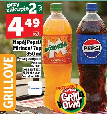 Napój Pepsi/Mirinda/7up 850ml promocja w TOPAZ