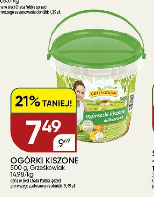 Ogórki kiszone Grześkowiak promocja w Chata Polska