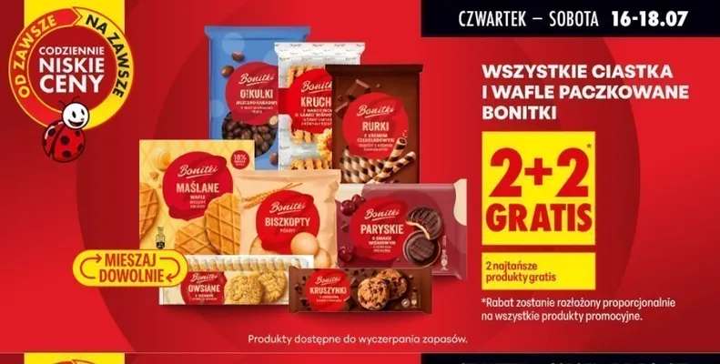 Ciastka owsiane Bonitki promocja w Biedronka