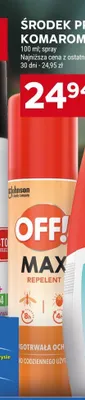 Środek przeciw komarom Off! Max! spray promocja w Stokrotka