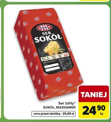 Ser żółty Mazdamer Sokół promocja w Carrefour Express