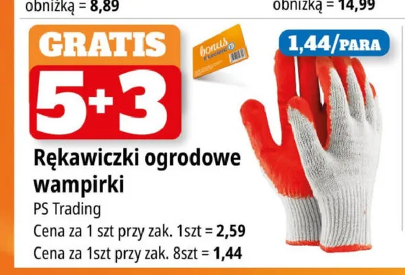 Rękawiczki ogrodowe wampirki PS Trading promocja w Leclerc