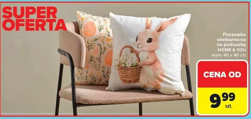 Poszewka wielkanocna na poduszkę Home & You promocja w Carrefour Market