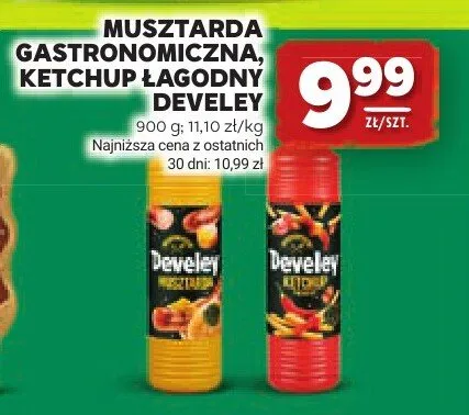 Ketchup łagodny Develey promocja w Stokrotka