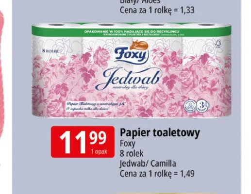 Papier toaletowy Foxy Jedwab promocja w Leclerc