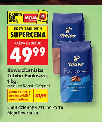 Kawa ziarnista Tchibo Exclusive Original promocja w Biedronka