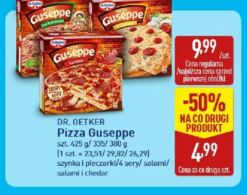 Pizza Guseppe szynka i pieczarki Dr. Oetker promocja w Aldi