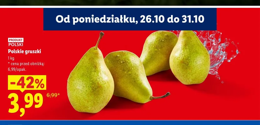 Gruszki polskie promocja w Lidl