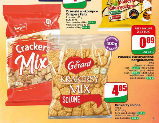 Krakersy solone Mix dr Gerard promocja w Dino